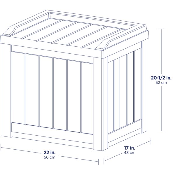 suncast 22 gallons gallon water resistant storage bench